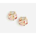 J. Crew Jewelry | Crystal-Studded Huggie Hoop Earrings | Color: Gold/Pink | Size: Os