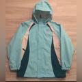 The North Face Jackets & Coats | Girls The North Face Hyvent Windbreaker Rain Hoodie Jacket Youth Xl 18 Blue | Color: Blue/White | Size: Xlg