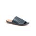 Wide Width Women's Camano Slide Sandal by SoftWalk in Navy (Size 6 1/2 W)