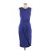 Bebe Casual Dress - Sheath: Blue Dresses - Women's Size Medium