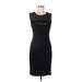 Bebe Casual Dress - Party Crew Neck Sleeveless: Black Solid Dresses - Women's Size Medium