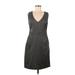 Gap Outlet Casual Dress - Sheath V Neck Sleeveless: Gray Solid Dresses - Women's Size 8
