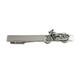 Silver Toned Textured Classic Motorcycle Square Tie Clip, One size, other