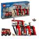 LEGO City Fire Station with Fire Engine Toy Playset for 6 Plus year Old Boys & Girls with a Dog Figure and 5 Minifigures, Birthday Gift Idea for Kids Who Love Imaginative Play 60414