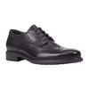 Schnürschuh GEOX "U DUBLIN B", Herren, Gr. 44, schwarz, Leder, glänzend, elegant, Schuhe, Business Schuh, Anzugschuh mit Blockabsatz