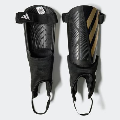Fußball Schienbeinschoner ADIDAS PERFORMANCE "TIRO SG MTC", Damen, Gr. M, schwarz-weiß (schwarz, gold metallic, weiß), Protektoren