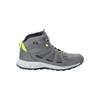 Wanderschuh JACK WOLFSKIN "WOODLAND 2 TEXAPORE MID M", Gr. UK 9 - EU 43, Normalschaft, grau (pebble, grau), Main Material: 100% Polyurethane; Second Material Lining Sole: 100% Rubber/ EVA, Schuhe