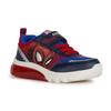 Sneaker GEOX "J CIBERDRON BOY F", Kinder, Gr. 36, blau (navy, rot), Synthetik, Textil, sportlich, Schuhe, mit cooler Blinkfunktion, Freizeitschuh, Halbschuh, Schnürschuh