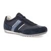 Sneaker GEOX "U WELLS A", Herren, Gr. 43, blau (navy), Veloursleder, Textil, sportlich, Schuhe, Freizeitschuh, Schnürschuh mit Logoverzierung