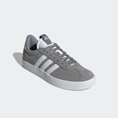 Sneaker ADIDAS SPORTSWEAR "VL COURT 3.0", Gr. 40, grau (grau three, cloud weiß, cloud weiß), Leder, Synthetik, sportlich