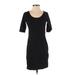 Banana Republic Factory Store Casual Dress - Sheath Scoop Neck Short sleeves: Black Print Dresses - Women's Size X-Small