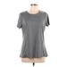 Bally Total Fitness Active T-Shirt: Gray Marled Activewear - Women's Size Large