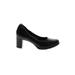 Rockport Heels: Pumps Chunky Heel Classic Black Print Shoes - Women's Size 6 - Round Toe
