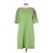 Lela Rose Casual Dress - Shift Crew Neck Short sleeves: Green Print Dresses - New - Women's Size 10