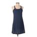 PrAna Active Dress - A-Line: Blue Solid Activewear - Women's Size X-Small
