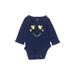 Carter's Long Sleeve Onesie: Blue Bottoms - Size 3 Month