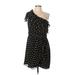 Allen B. by Allen Schwartz Cocktail Dress - Mini Open Neckline Short sleeves: Black Dresses - New - Women's Size 14