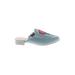 Yoki Mule/Clog: Blue Solid Shoes - Women's Size 7 1/2 - Almond Toe