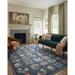 Blue/Navy 90 x 60 x 0.19 in Area Rug - Rifle Paper Co. x Loloi Rosa Navy Area Rug Polyester | 90 H x 60 W x 0.19 D in | Wayfair RASARSA-03NV005076