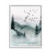 Stupell Industries Birds Flying Woodland Trees On Wood Painting Wood in Brown | 30 H x 24 W x 1.5 D in | Wayfair ay-125_wfr_11x14