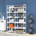 17 Stories Chatney 70.8" H x 47.2" W Steel Standard Bookcase in White | 70.8 H x 47.2 W x 13 D in | Wayfair F336568F84A54519A85FFD67C943AF14