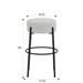 Latitude Run® Modern Upholstered Metal Base Bar Stools Set Of 2 Wood/Metal in Black/Brown | 30 H x 17.72 W x 17.72 D in | Wayfair