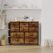 17 Stories Tudorin 10 - Drawer Dresser Wood/Metal in Brown | 35 H x 38.9 W x 11.8 D in | Wayfair 643E74CC12F1491A8FBE31A8630CC43F