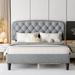 Red Barrel Studio® Elaiya Platform Bed Upholstered/Linen in Gray | 41.7 H x 78.3 W x 81.1 D in | Wayfair 6CF4D7D222BB43FEA6C5DFCF1E720A89