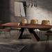 Millwood Pines Clois Rectangular Dining Table Wood/Metal in Black/Brown/Gray | 29.52 H x 86.61 W x 35.43 D in | Wayfair