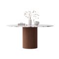 Ivy Bronx Kinzah Round Dining Table Wood in Brown | 29.52 H x 59.05 W x 59.05 D in | Wayfair 337D1FCE7BC54901B50C1C2087932E52