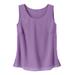 Draper's & Damon's Women's Flirty Solid Tank - Purple - PM - Petite