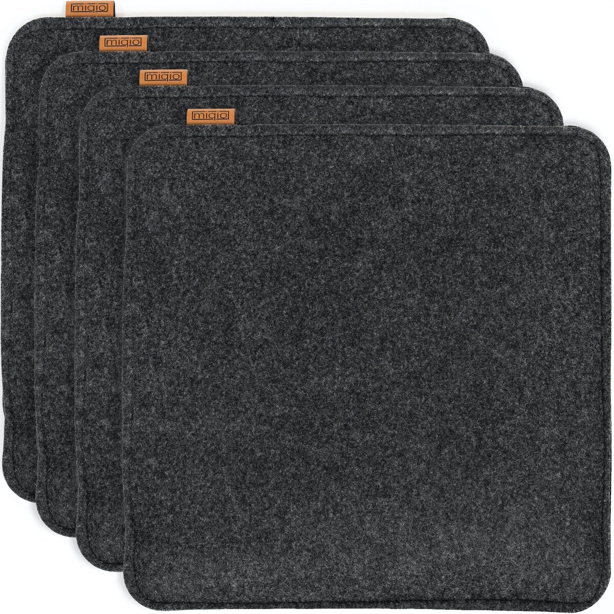 6 er Set Sitzkissen 6 Sitzauflage mit Antirutschnoppen 35 x 35 cm Image