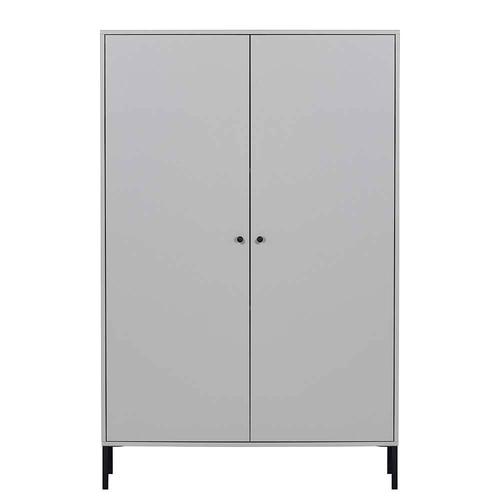 Hellgrauer Wohnzimmerschrank in modernem Design 100 cm breit