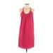 A Common Thread Casual Dress - Shift Scoop Neck Sleeveless: Pink Print Dresses - Women's Size Medium