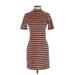 T by Alexander Wang Casual Dress: Blue Stripes Dresses - Women's Size Small