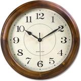 Wood 14 Inch Silent Analog Wall Clock Decorative Battery Operated