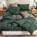 Duvet Cover Set Cotton Super Soft Comfy 3pc Bedding Set,Green, King