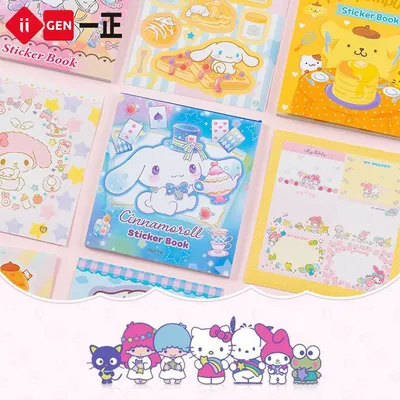 24 teile/satz Sanrio Serie niedlichen Aufkleber Buch DIY Kawaii Cartoon Anime Aufkleber für Laptop Image