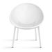 Mid-Century Modern Plastic Lounge Chair Plastic Legs with Breathable Perforated Egg Shaped Seat for Indoor/Outdoor Use