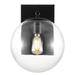 SAFAVIEH Lighting Seoul 9-inch Glass Orb Wall Sconce with Bulbs (Set of 2) - 8.5 in. W x 7 in. Dx 8.5 in. H