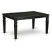 East West Furniture Dining Table Set Contains a Rectangle Kitchen Table and Chairs, Black (Pieces Options)