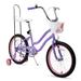 20 Inch Girls Bike with Training Wheels, Banana Seat Bike for Girls Ages 7-12, Kids' Girls Bicycle with Front Handbrake, Brakes