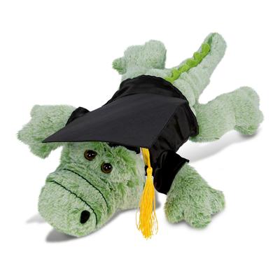 DolliBu Large Alligator Graduation Plush with Gown and Cap w/ Tassel - 16.5 inches