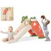 Toddler Slide, 3 in 1 Indoor Foldable Kids Slide for Toddlers Age 1-3, Carrot Theme Freestanding Slide