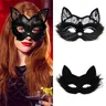 Maschera veneziana maschera Sexy gatto nero maschera di pizzo vestito operato festa di natale Club