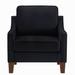 Black Armchair Velvet Single Sofa Chair Modern Accent Chair Sofa with Scooped Armrest Patio Outdoor Chairs Sofa Stool