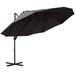 Outsunny 14ft Patio Extra Large Umbrella with Crank, Cross Base