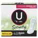 U by Kotex Security Maxi Feminine Pads Regular Absorbency Unscented 48 Count (Pack of 3 | Total 144 Count)