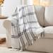 VCNY Home Leena Plaid Fringe Throw, 50" x 60"