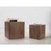 Nesting End Table Set of 2 Wood Coffee Table Square Leisure Side Table for Bedroom Bedside Table Entryway Table